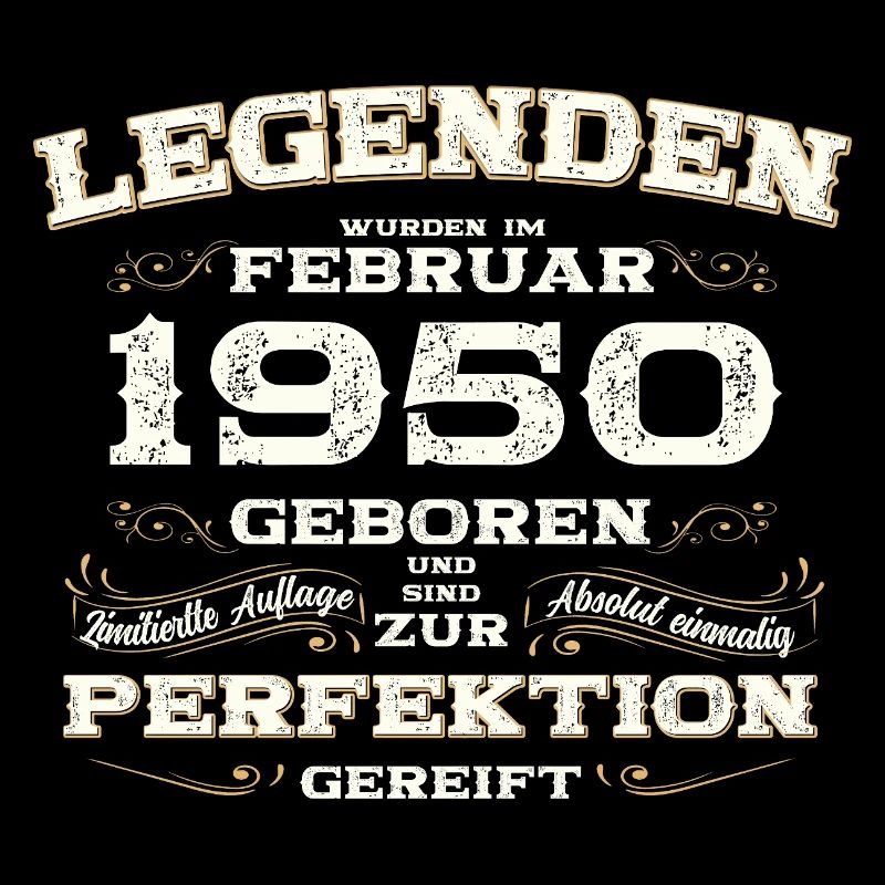 75th Birthday Gift Husband Original February 1950