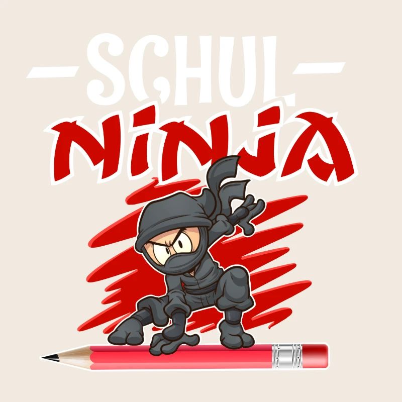 Écolier de formation ninja scolaire