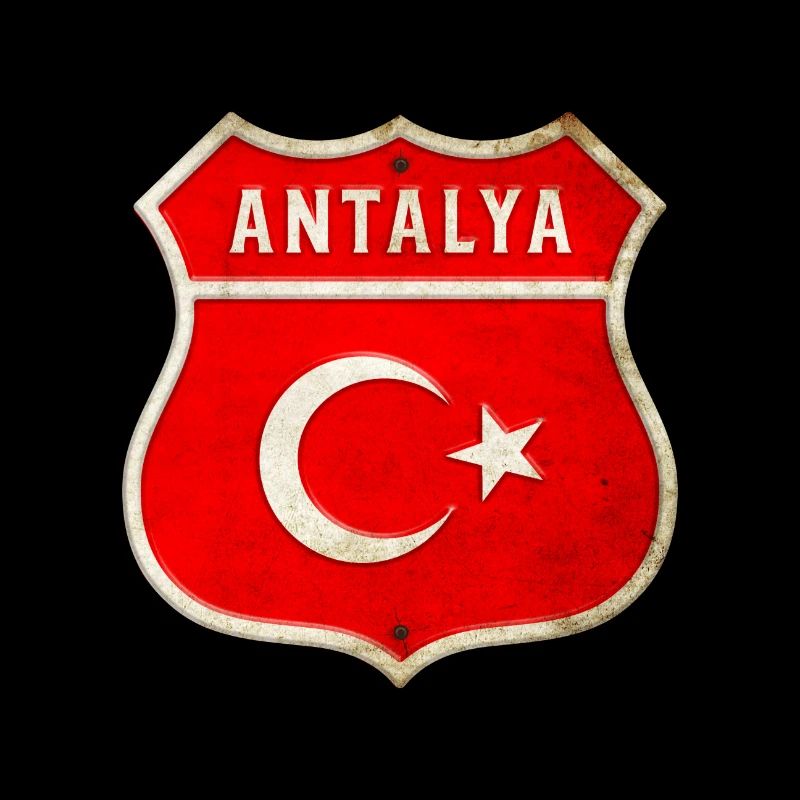 Emblème du drapeau Antalya Turquie