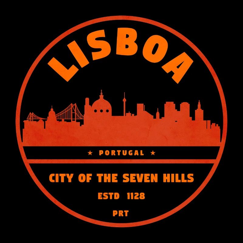 Estampe de la Skyline de Lisbonne