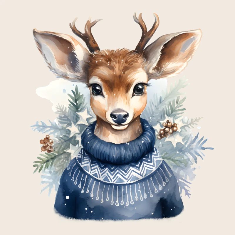 Rentier Winterpullover