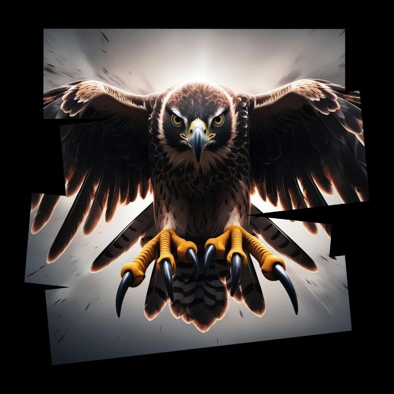 Attaque frontale de l’aigle