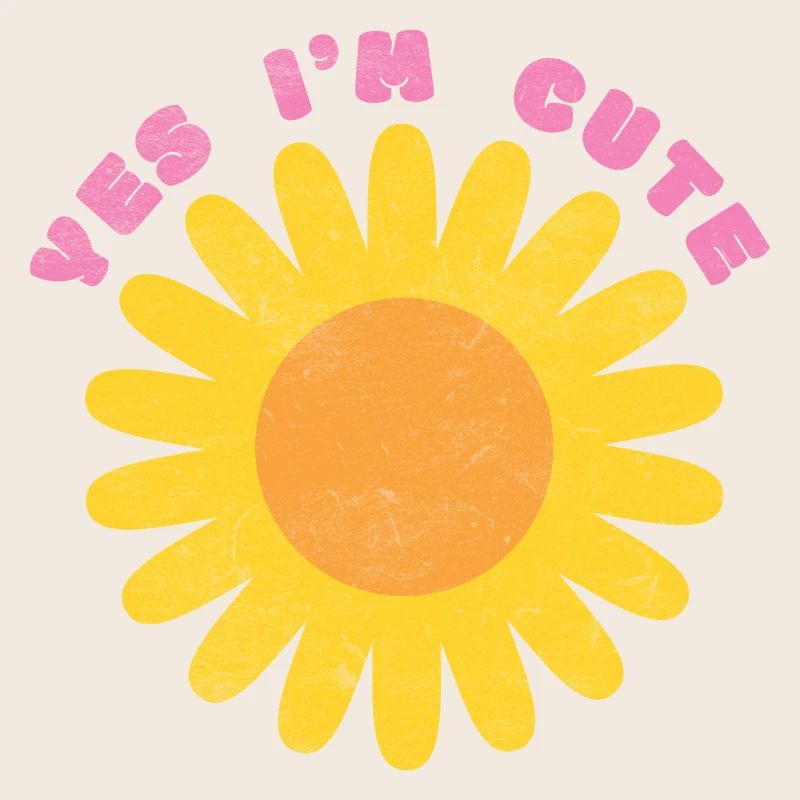 , je suis mignon - Conception de fleurs d’été pour enfants