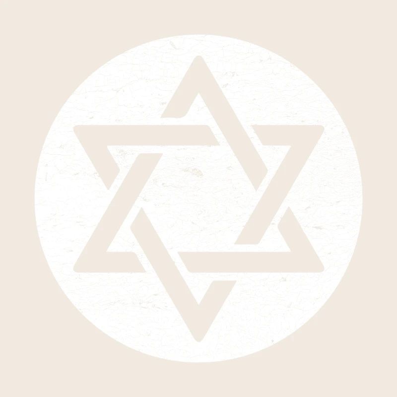 Étoile de David en cercle blanc