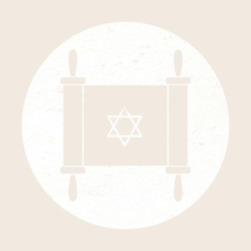 Torah scroll in a white circle