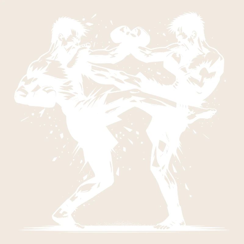 Double Strike Boxe thaïlandaise Le ring brûle violemment