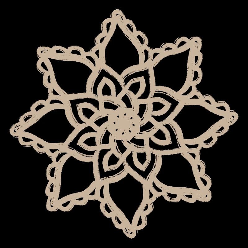 Dentelle de fleurs mandala beige