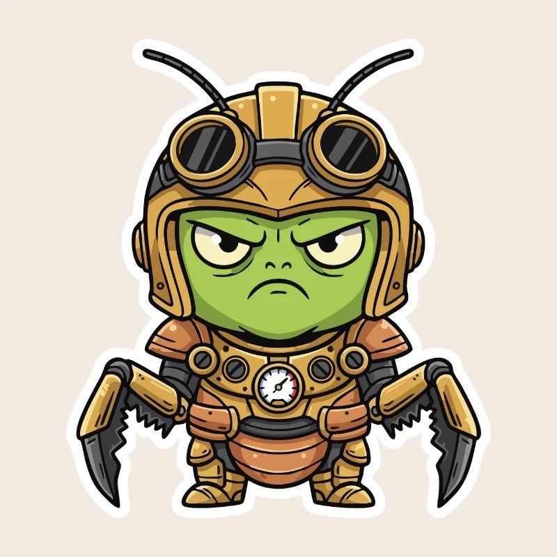 Locust Engineer Steampunk Armor Brass