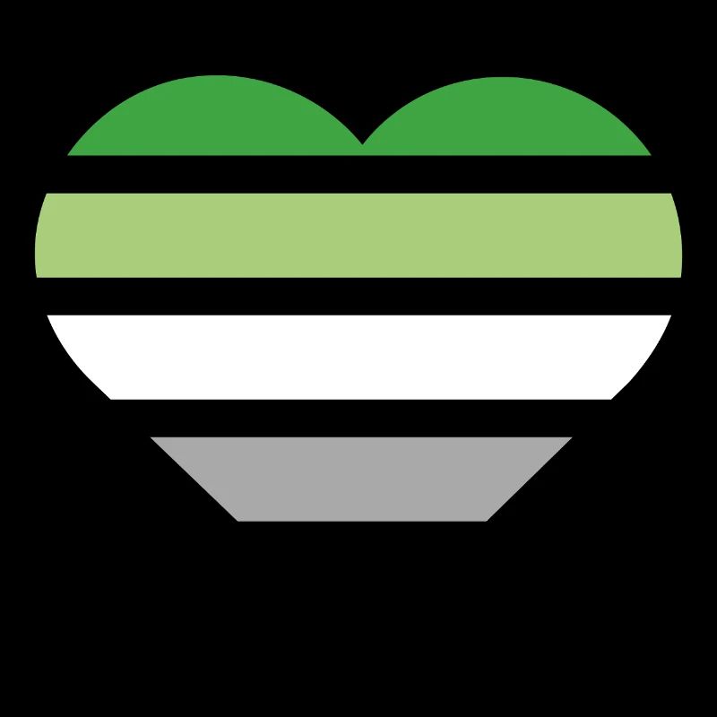 Pride Flag Heart · Aromantic