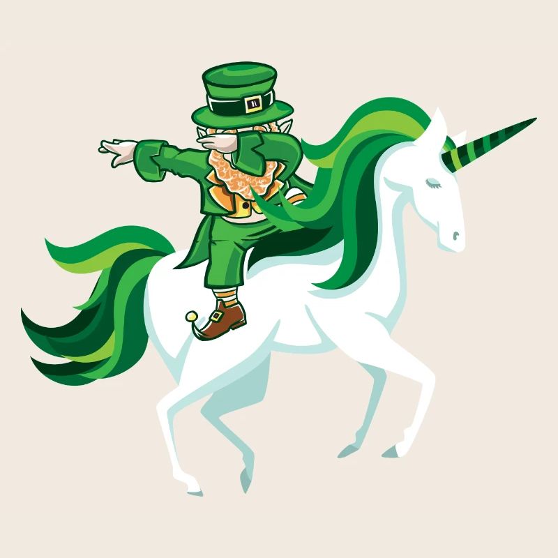 St Patrick Einhorn dab Kobold Geschenk lustig