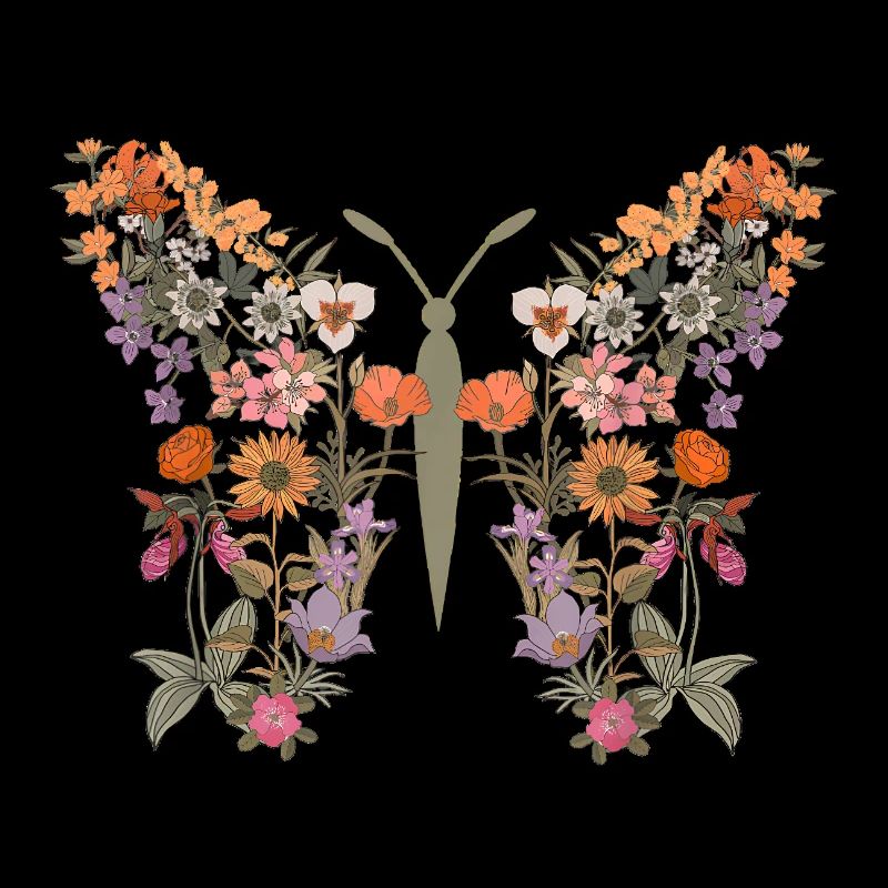 Femmes Boho Fleurs Sauvages Fleurs D’été Papillon