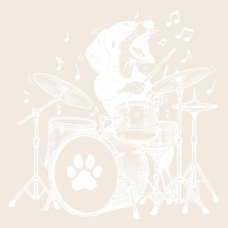 Teckel musical Batteur
