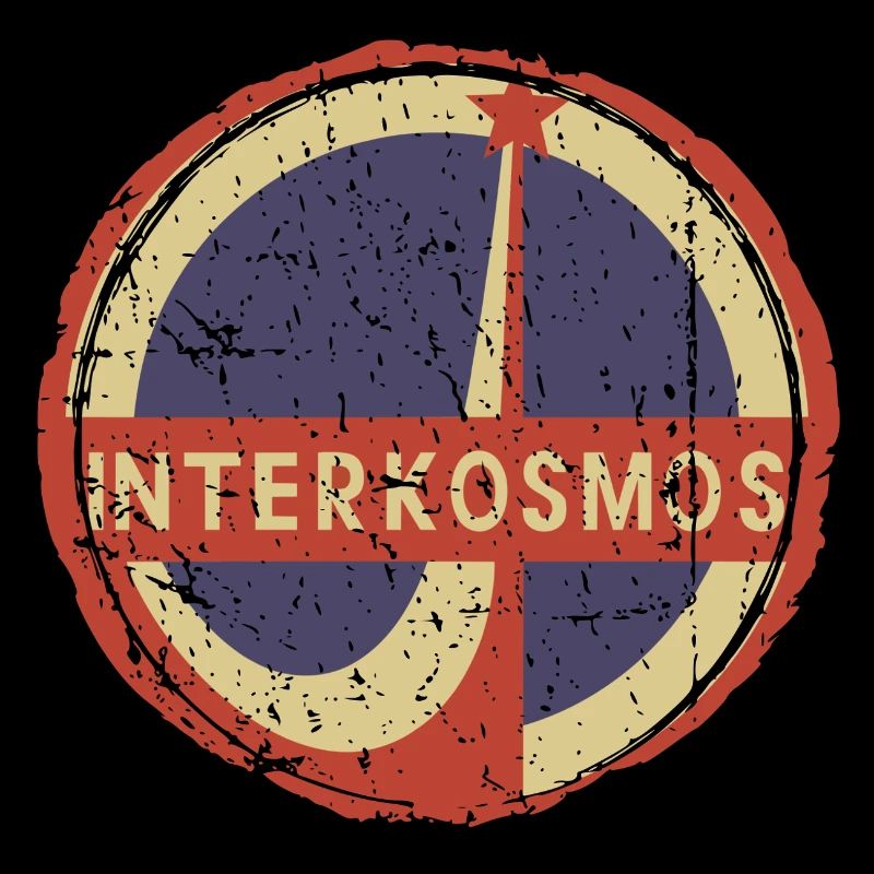 Interkosmos DDR Retro Circle Emblem
