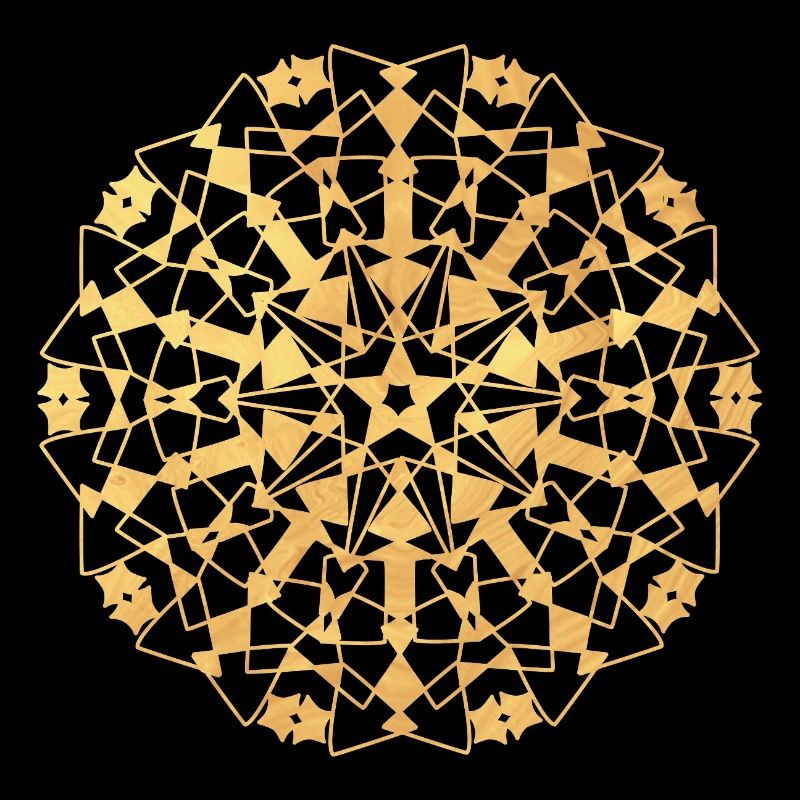 Mandala geometrisch - gold