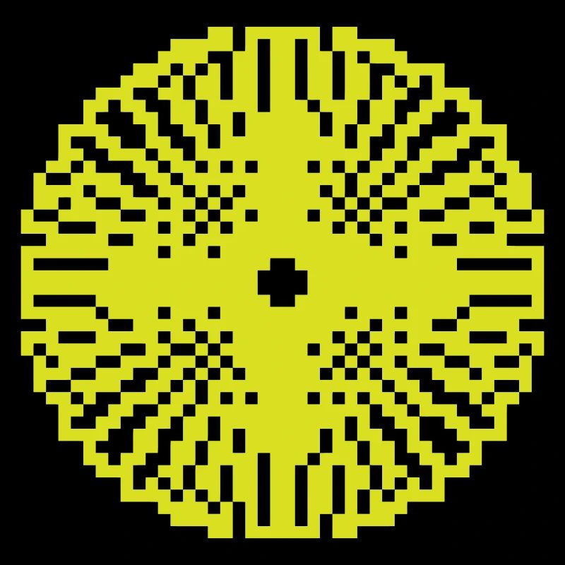 Soleil pixel pixel cercle pixelisé soleil | Graphique vectoriel