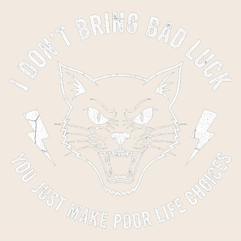 Pech oder Wille Katzen-Spruch