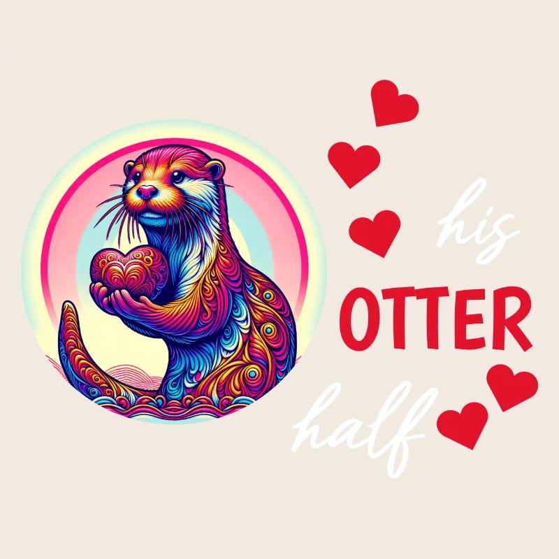 Otter half liebe geschenk