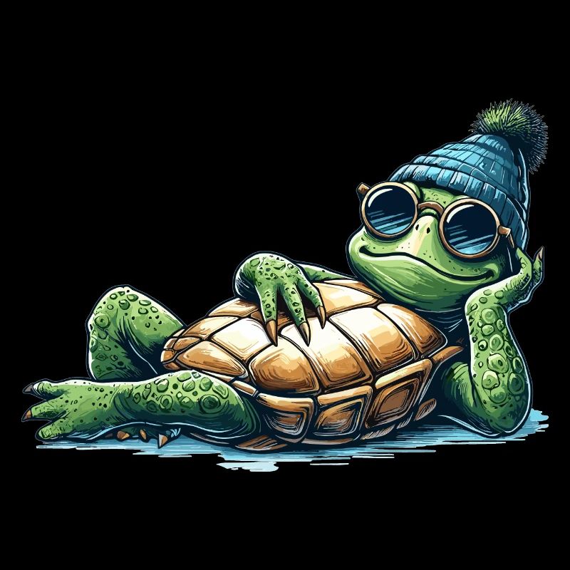 Chillkröte Schildkröte cool chillen Geschenk