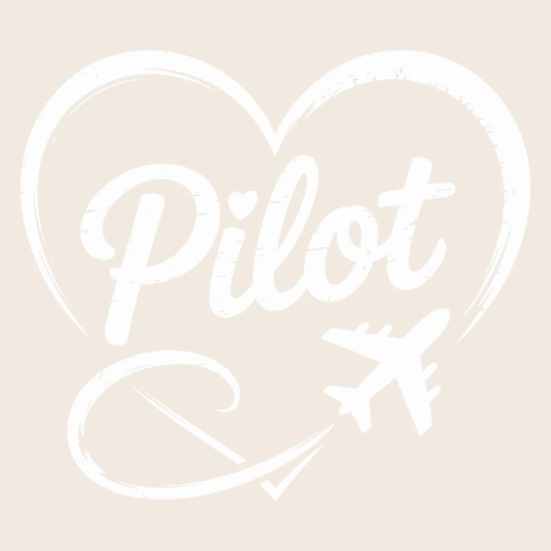 Pilot Herz Flugzeug Flugschein