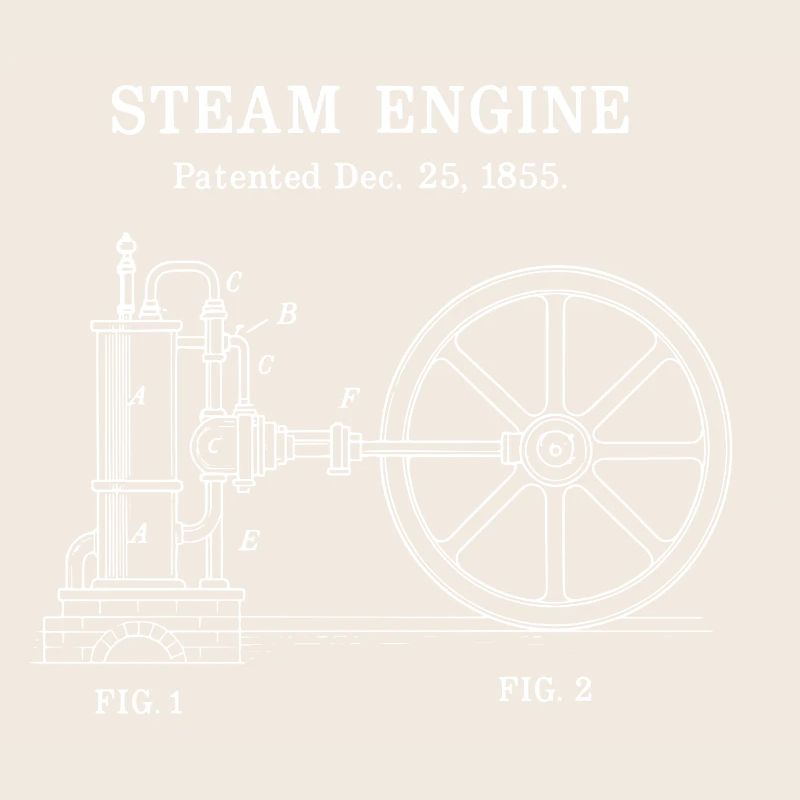 Plan de machine à vapeur vintage