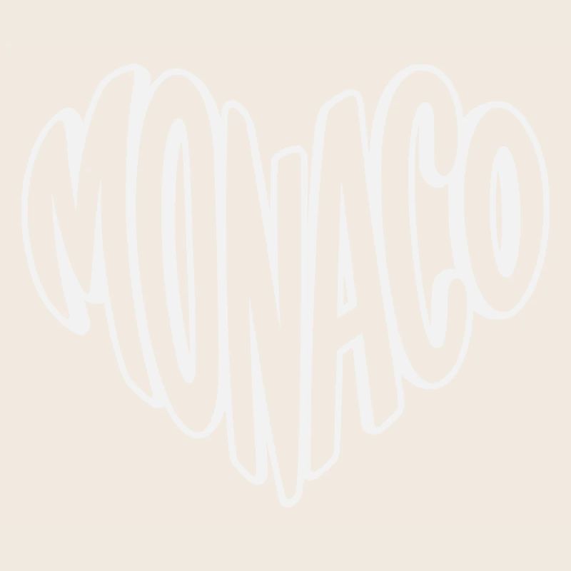 Monaco Schriftzug Retro Typo