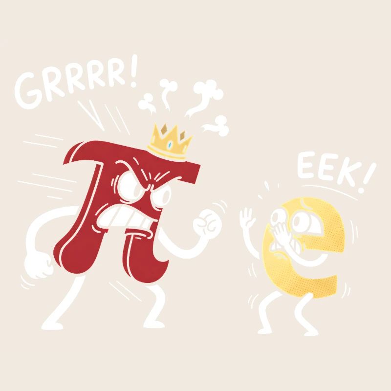 Mathematik Konstanten Pi bedroht e Comic