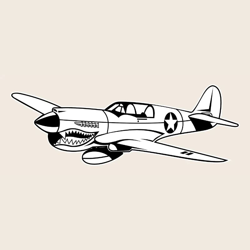Fighter / pilote de chasse Warhawk 02_weiß