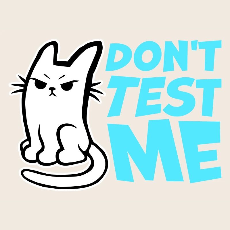Ne me teste pas, chat coquin, citation drôle : logo