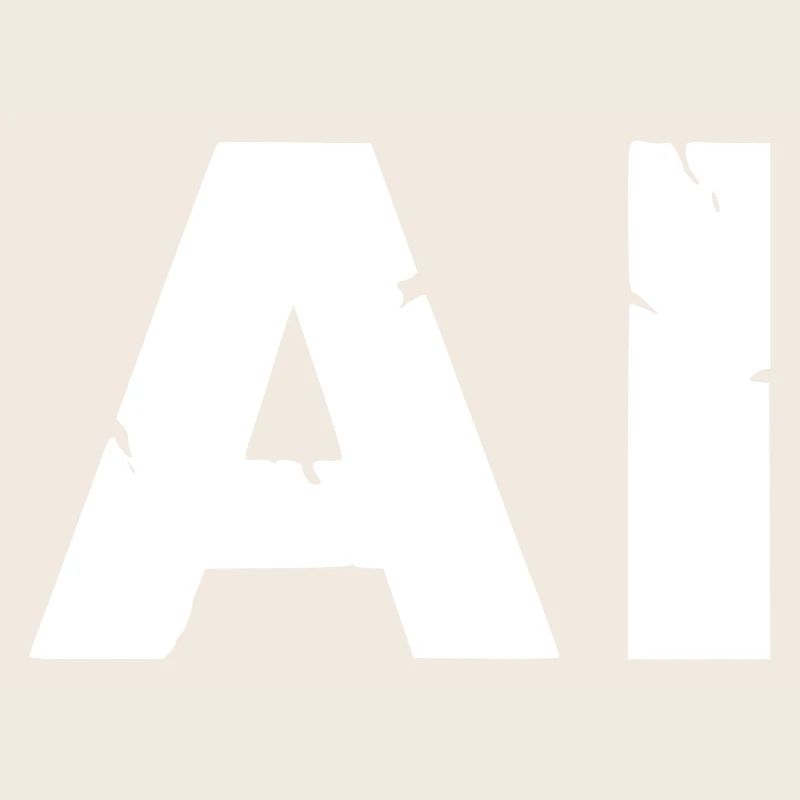 AI Artificial Intelligence Text Grunge Vektor