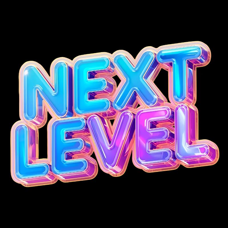 Next Level 3D Text — Bold Gradient Design