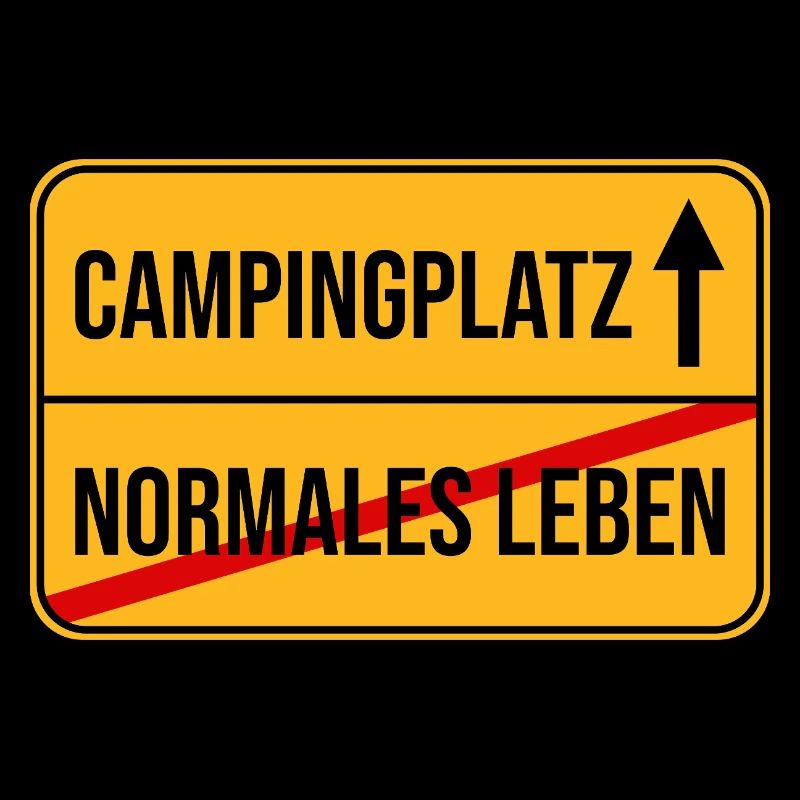 Campingplatz Warnhinweis Design