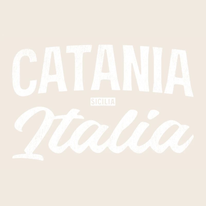 Catania Italia Vintage Script