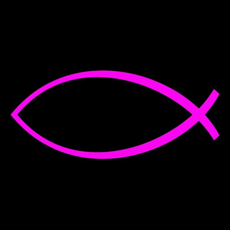Ichtus Fisch einfarbig rosa