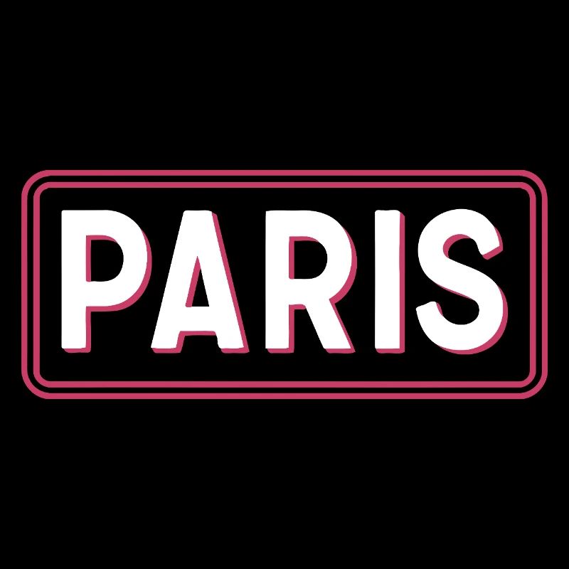 Paris Neon Sign Pink Frame