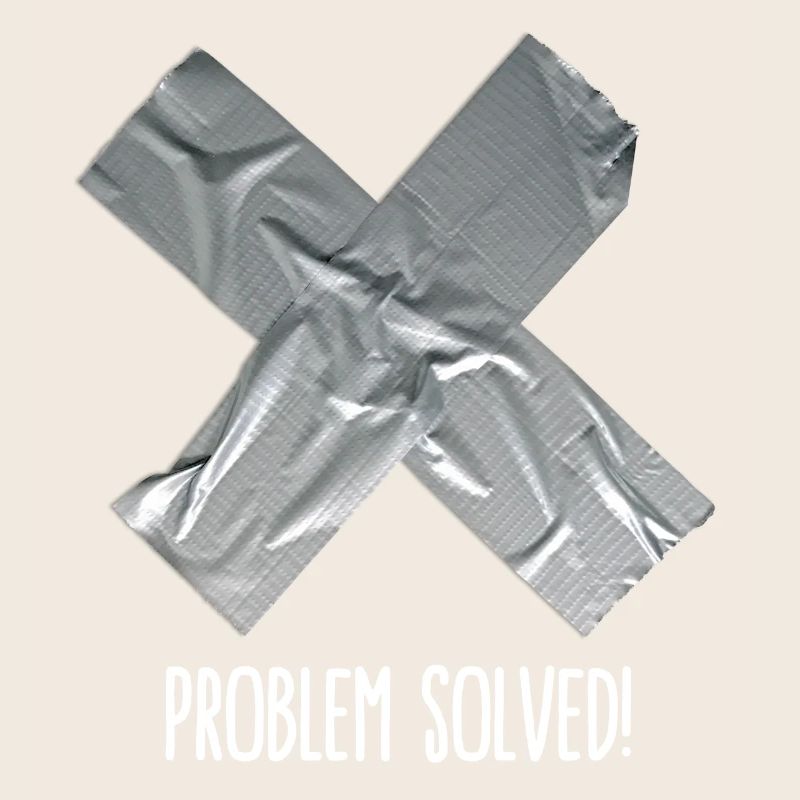 Problem solved (place on black item)