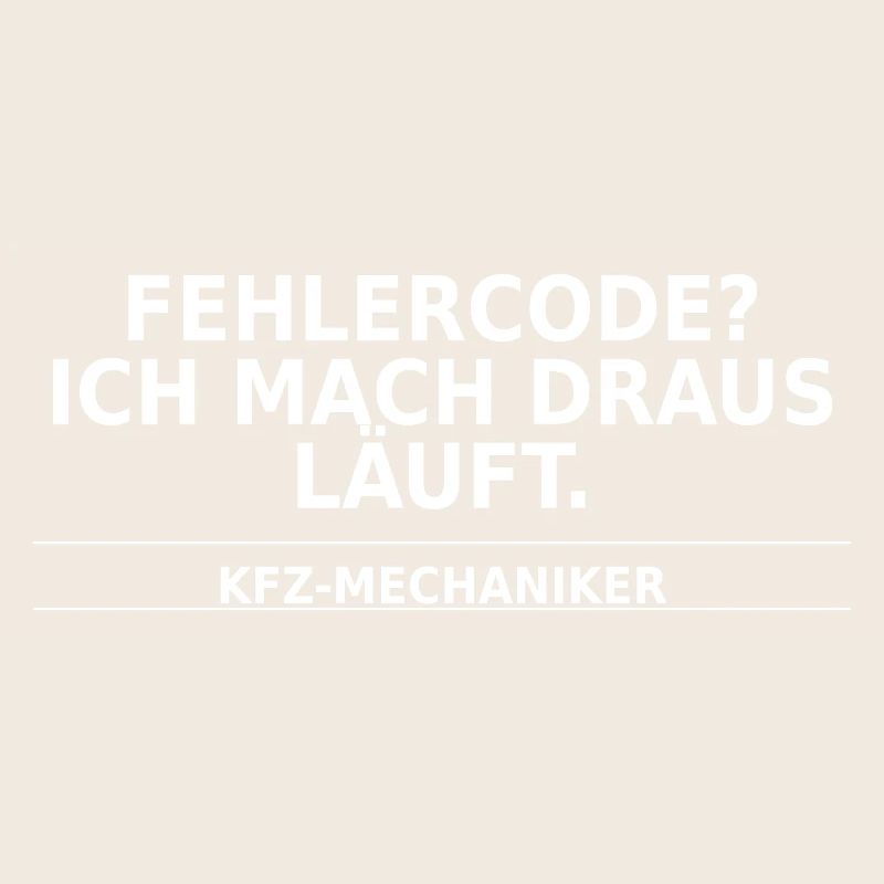 Car mechanic – error code? I do it all the time