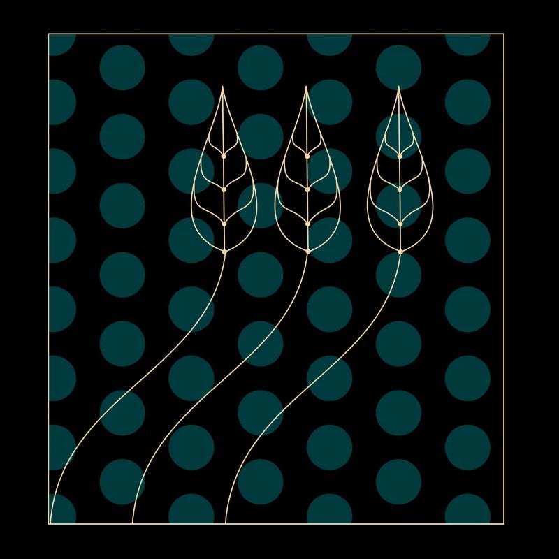 Motif végétal points