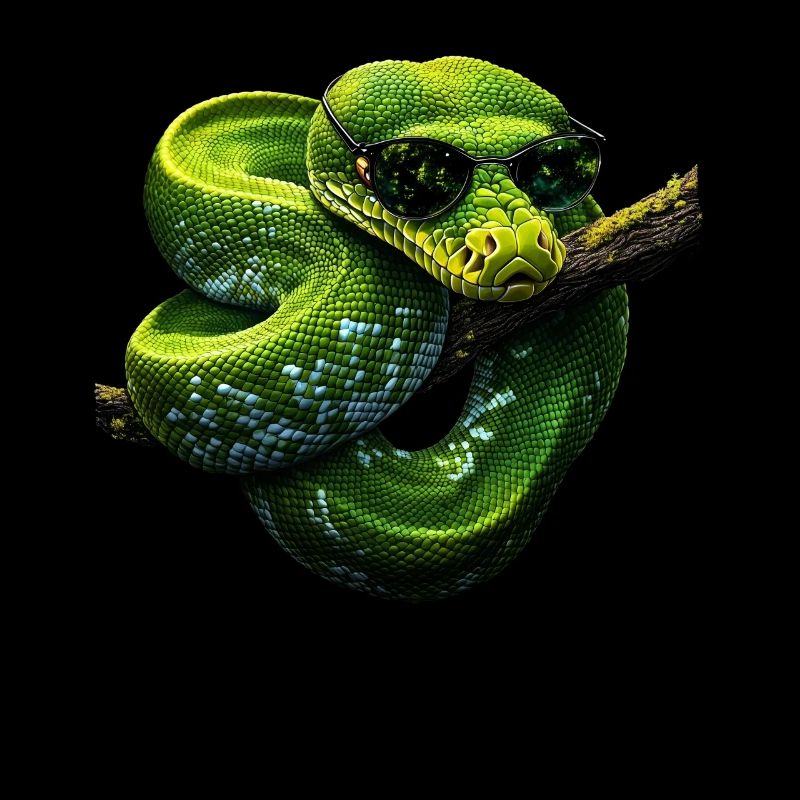 Arbre vert Python Serpents Amoureux Terrarium