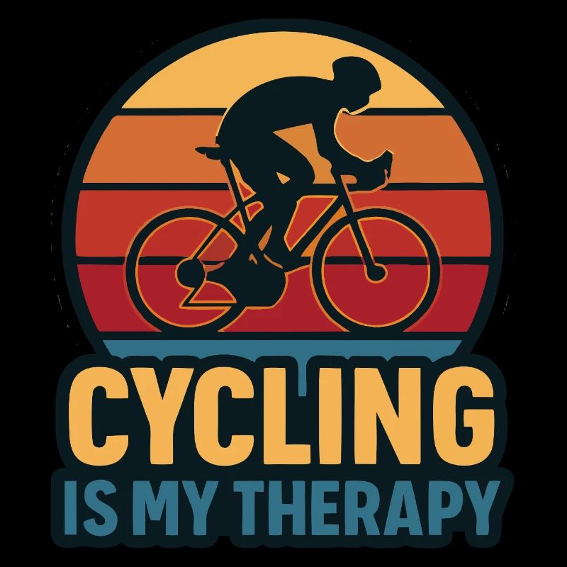Cycling Is My Therapy – Retro Design