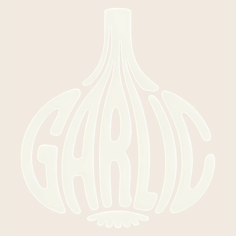 Garlic - Cool Vegetable Logo