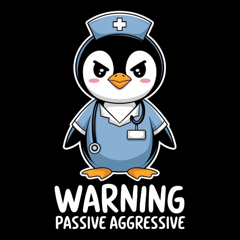Warnung Passiv Aggressiver Pinguin