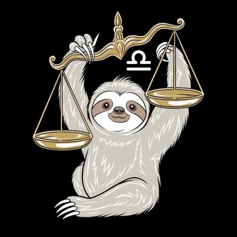 Libra Faultier Waage Sternzeichen