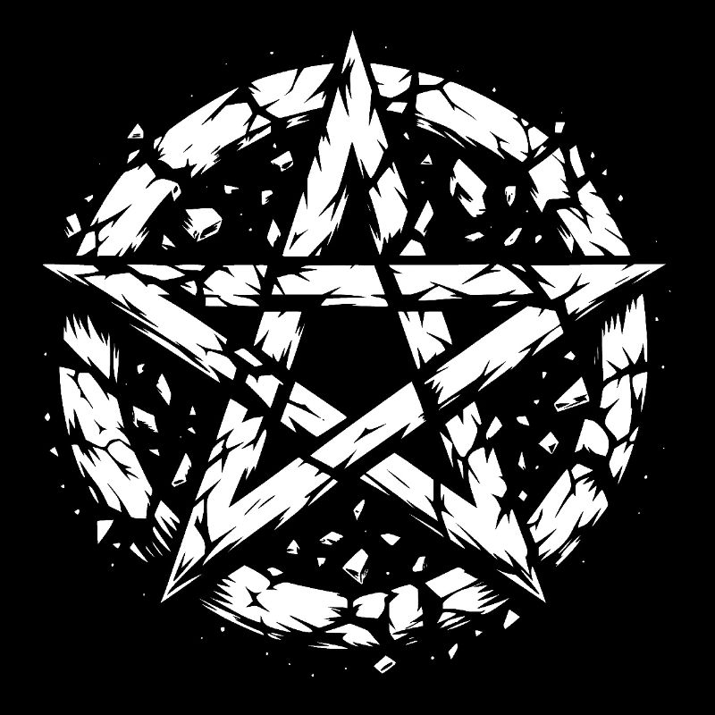 Zerrissenes Pentagramm Okkultes Zeichen