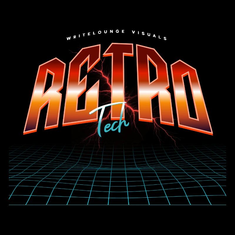 Retro Tech Neon Synthwave