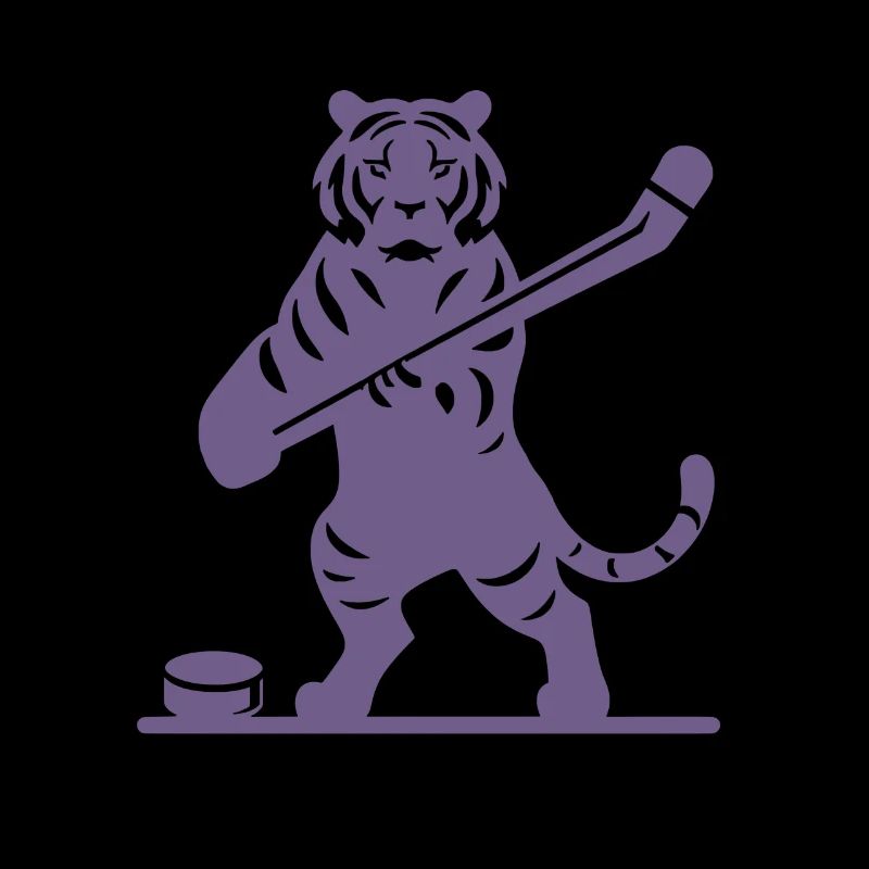 Tiger Eishockey Eishockeyspieler Silhouette