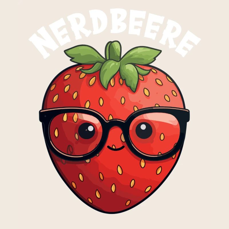 Nerdbeere Junge Mädchen Nerdy Nerd Erdbeere
