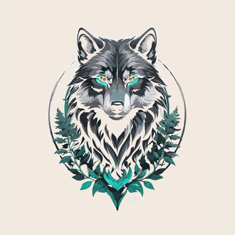 Wald Arktischer Wolf