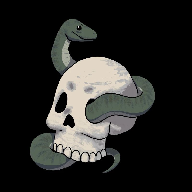 Serpent et crâne