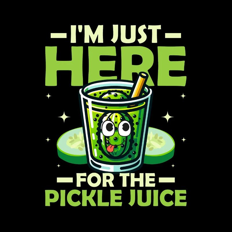 Je suis juste ici pour le jus de cornichon Cornichon végétalien Cu