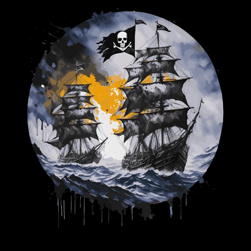 pirate boat, pirates, captain, sailing ship,
